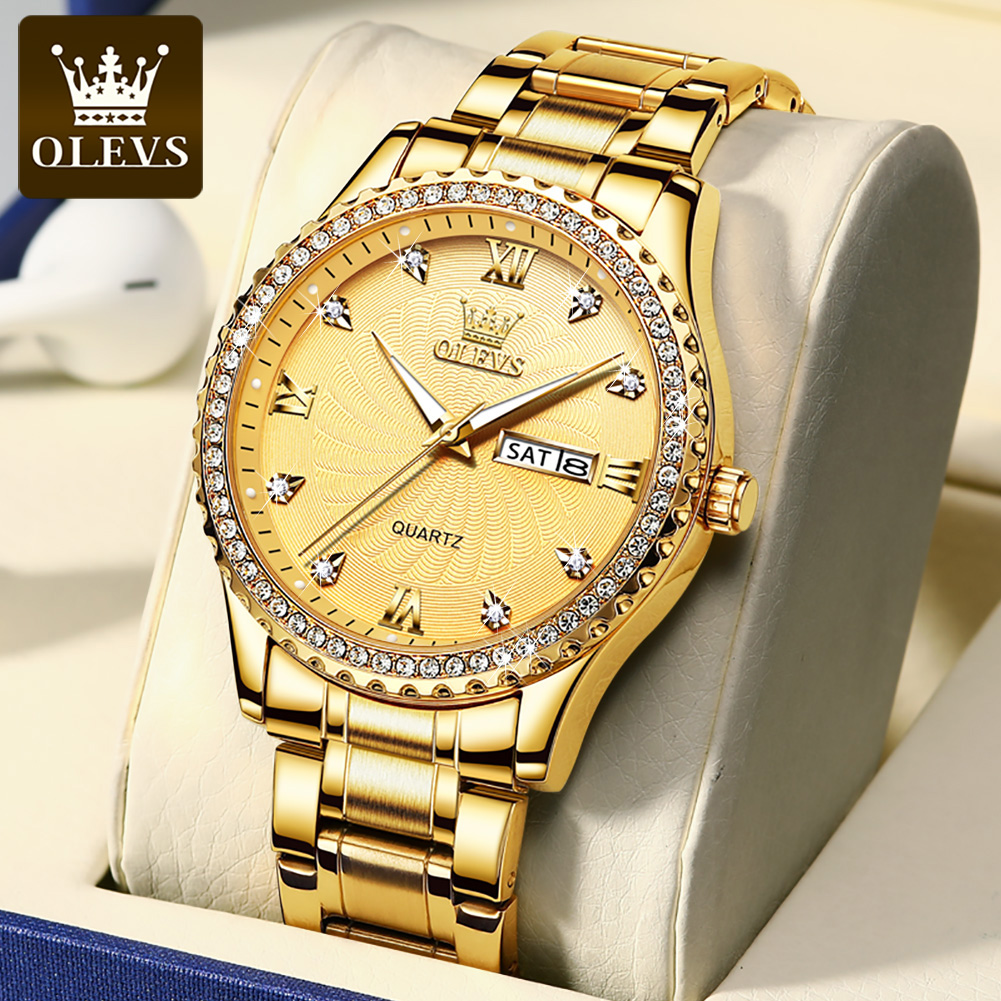 Luxury Watch Brands Logo - OLEVS 5565 Luxury Brand Quartz Watch
