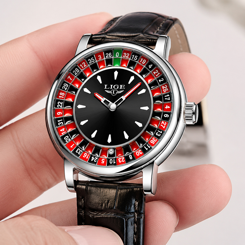 Luxury Watch Holder For Men - LIGE Men Watch Top Brand Luxury