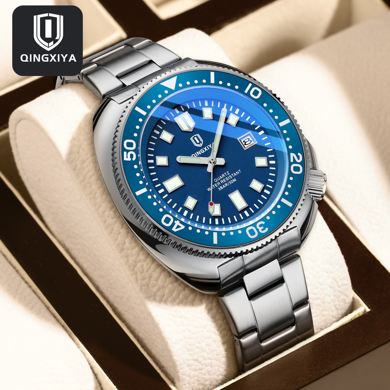 Luxury Watch Brands Logo - QINGXIYA Brand Fashion Classic Blue Quartz