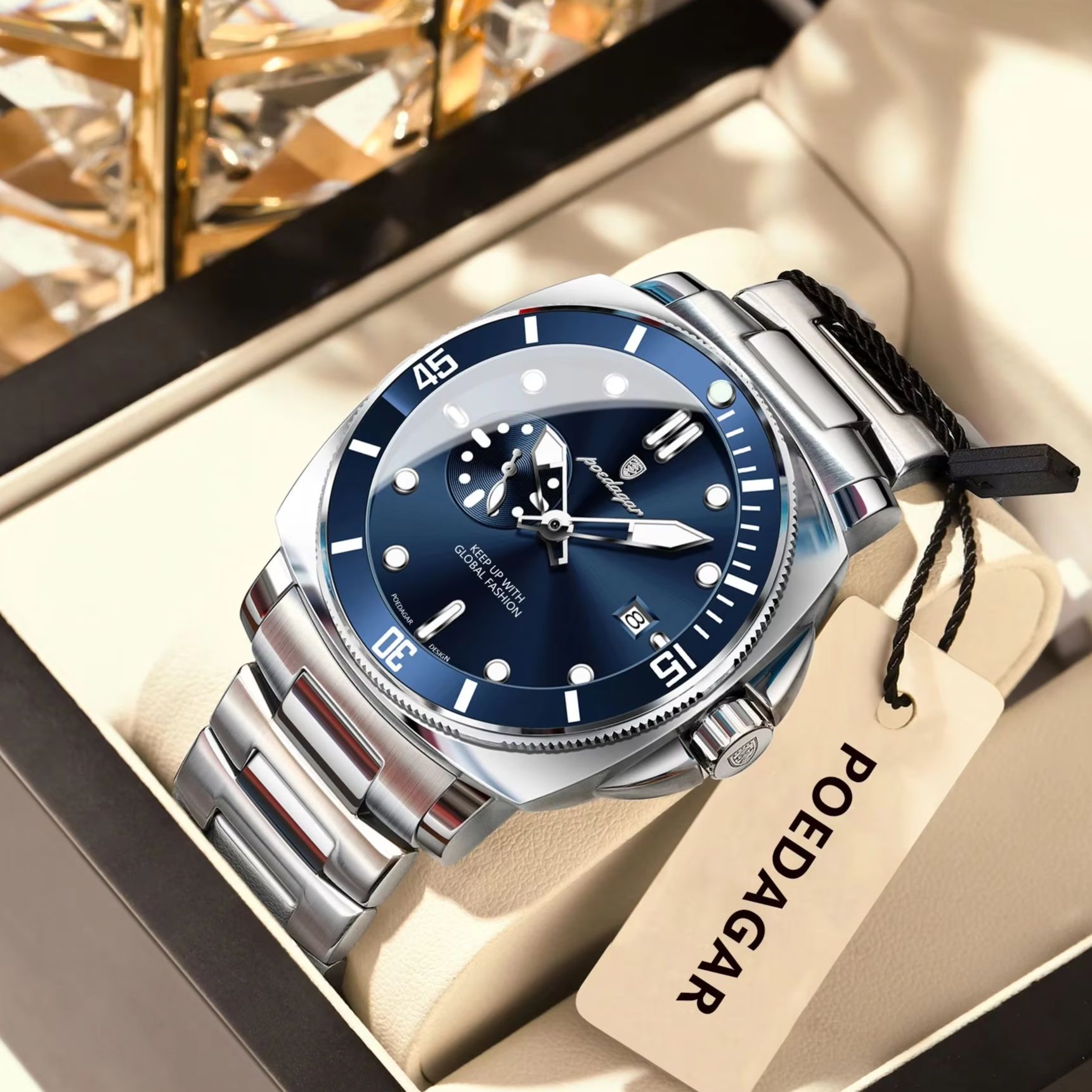 POEDAGAR Top Fashion Luxury Wa - Luxury Watch Time recension och pris