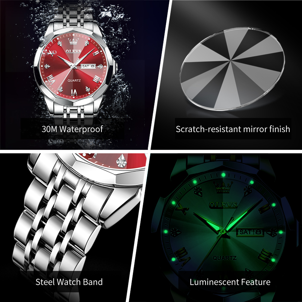 OLEVS Brand Original Business  - Luxury Watch Brands Logo recension och pris