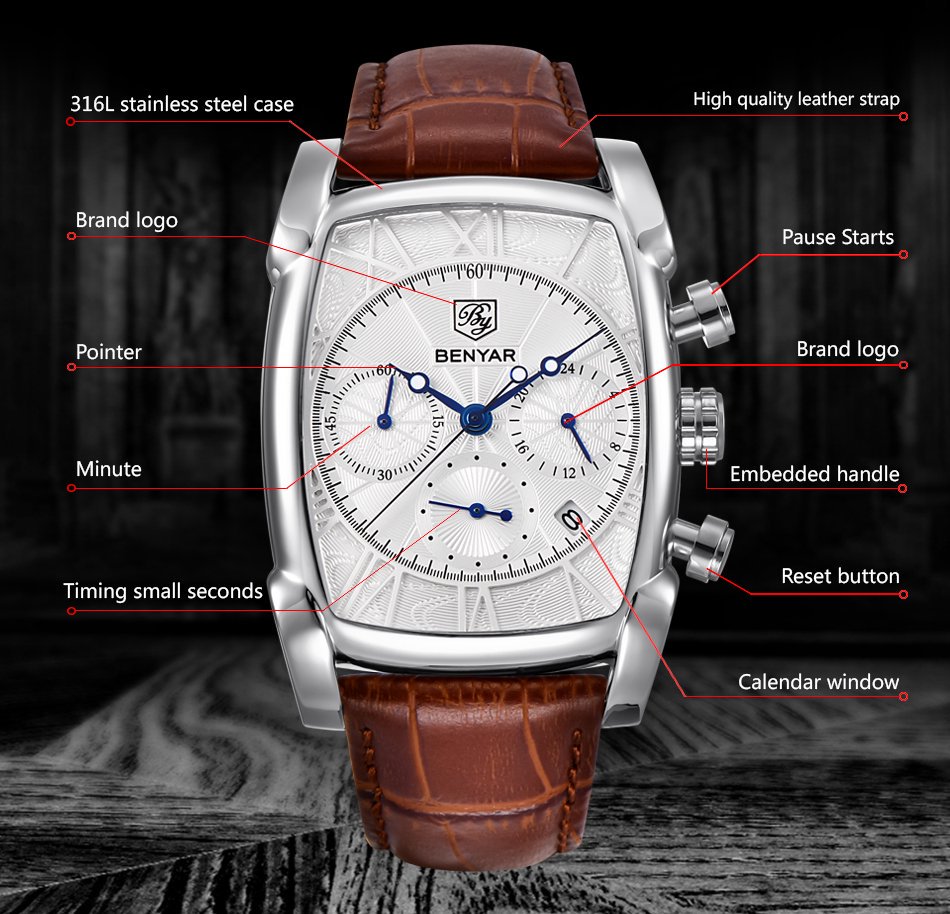 Relogio Masculino Mens Watches - Luxury Watch Holder For Men recension och pris