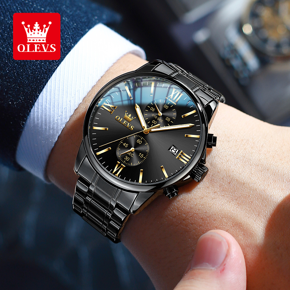 OLEVS 2886 Classic Black Quart - Luxury Watch Brands Logo recension och pris