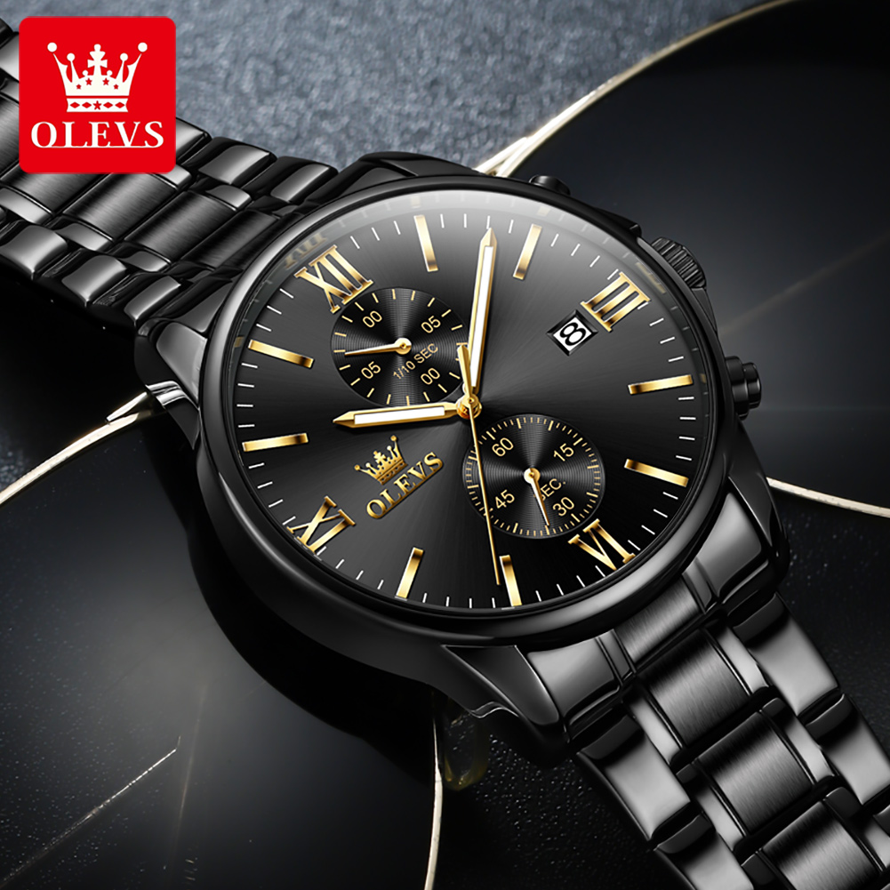 OLEVS 2886 Classic Black Quart - Luxury Watch Brands Logo recension och pris
