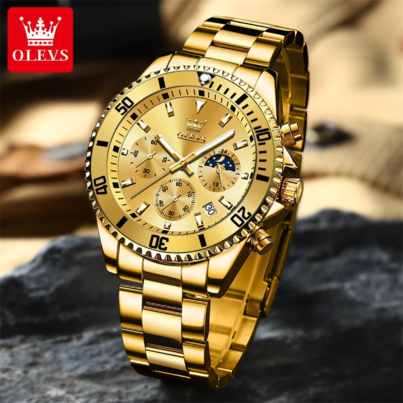 OLEVS Watch Men Top Brand Luxu - Luxury Watch Brands Logo recension och pris