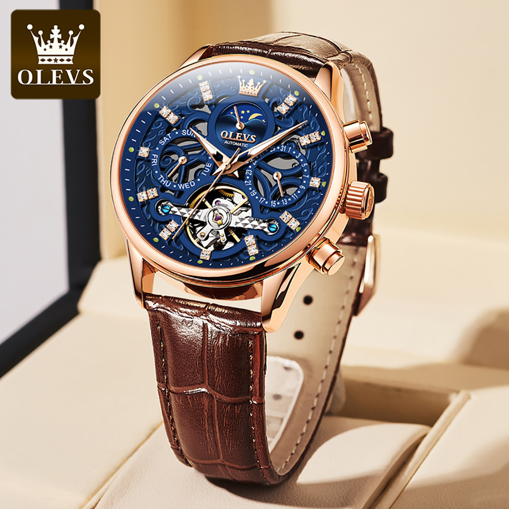 OLEVS 6658 Original Brand Auto - Luxury Watch Holder For Men recension och pris