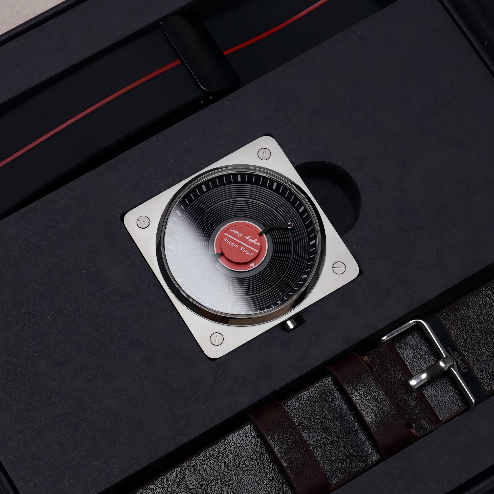 SKU Vinyl Record Quartz Men's  - Luxury Watch Holder For Men recension och pris
