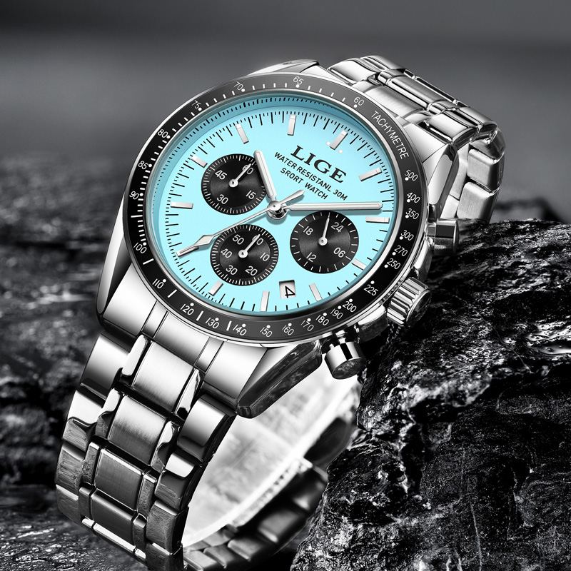 LIGE Top Brand Luxury New Men  - Luxury Watch Brands Logo recension och pris