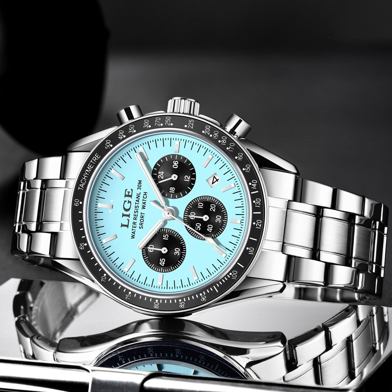 LIGE Top Brand Luxury New Men  - Luxury Watch Brands Logo recension och pris