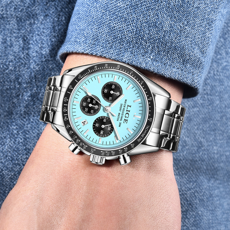 LIGE Top Brand Luxury New Men  - Luxury Watch Brands Logo recension och pris