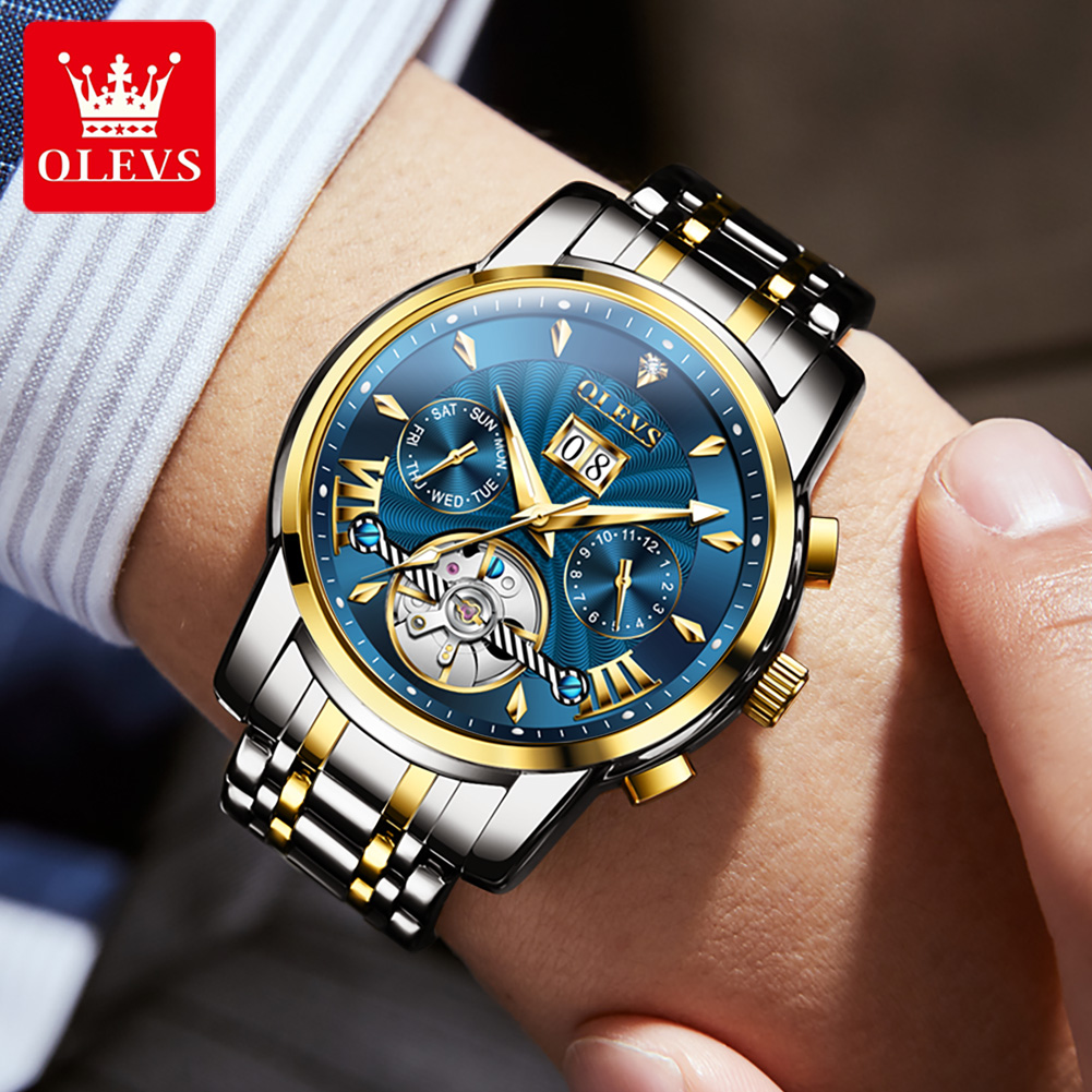 OLEVS Men Watches Luxury Fashi - Luxury Watch Straps recension och pris
