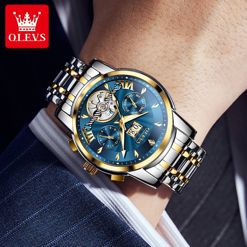 OLEVS Men Watches Luxury Fashi - Luxury Watch Straps recension och pris