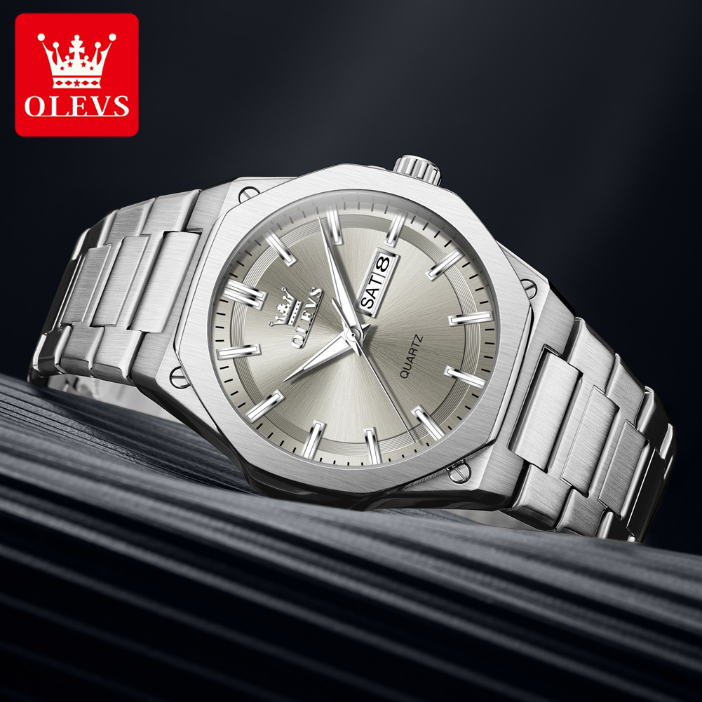 OLEVS 3733 Men Quartz Watch Ni - Luxury Watch Holder For Men recension och pris