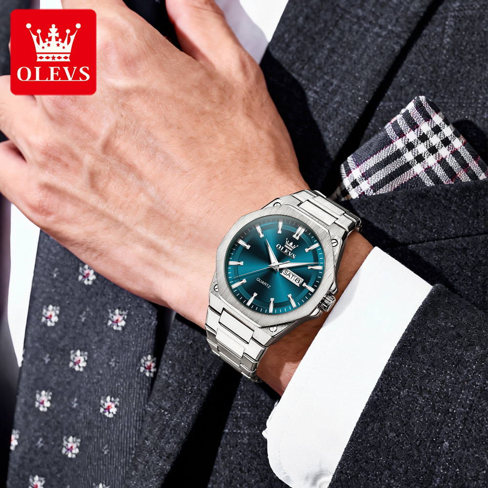 OLEVS 3733 Men Quartz Watch Ni - Luxury Watch Holder For Men recension och pris