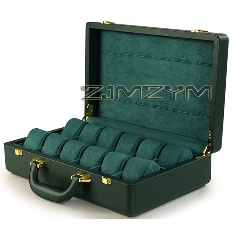 12 Slots Watch Box Mens Watche - Luxury Watch Holder For Men recension och pris