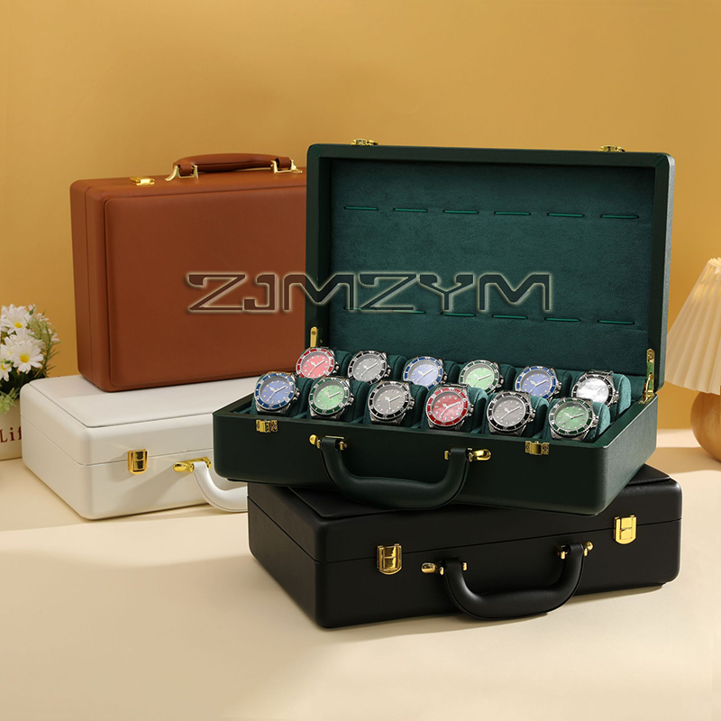 12 Slots Watch Box Mens Watche - Luxury Watch Holder For Men recension och pris